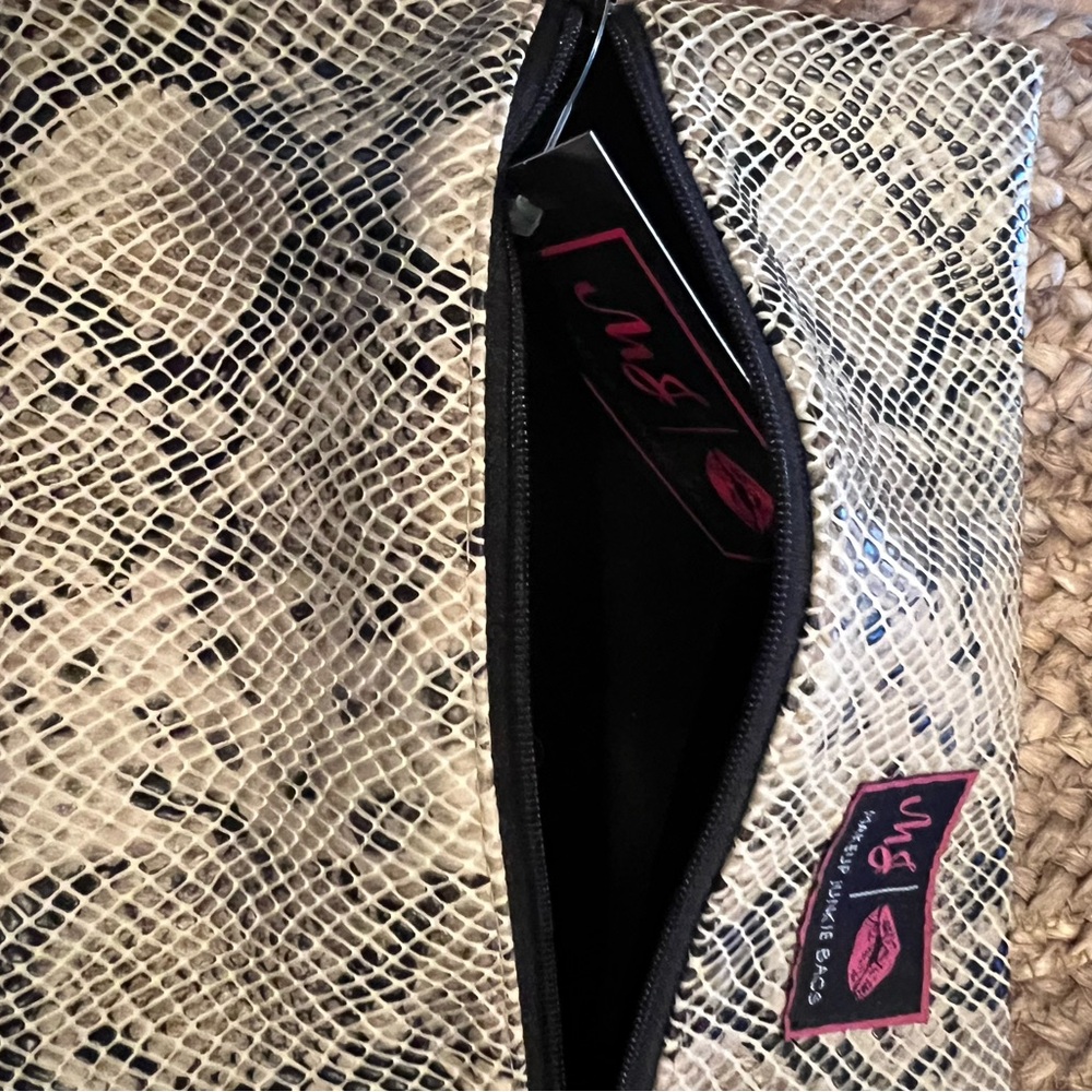Makeup Junkie Snake Print Small Makeup Bag